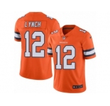 Nike Denver Broncos #12 Paxton Lynch Orange Men's Stitched NFL Limited Rush Jersey