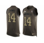 Nike Denver Broncos #14 Cody Latimer Green Men's Stitched NFL Limited Salute To Service Tank Top Jersey