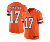 Nike Denver Broncos #17 DaeSean Hamilton Orange Men Stitched NFL Limited Rush Jersey