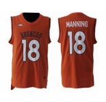 Nike Denver Broncos #18 Peyton Manning Orange Team Color Men Stitched NFL Limited Tank Top Jersey
