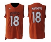 Nike Denver Broncos #18 Peyton Manning Orange Team Color Men Stitched NFL Limited Tank Top Jersey