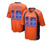 Nike Denver Broncos #18 Peyton Manning Orange Team Color Men's Stitched NFL Limited Strobe Jersey