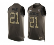 Nike Denver Broncos #21 Aqib Talib Green Men's Stitched NFL Limited Salute To Service Tank Top Jersey