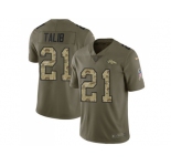 Nike Denver Broncos #21 Aqib Talib Olive Camo Men Stitched NFL Limited 2017 Salute To Service Jersey