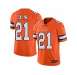 Nike Denver Broncos #21 Aqib Talib Orange Men's Stitched NFL Limited Rush Jersey