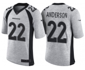 Nike Denver Broncos #22 C.J. Anderson 2016 Gridiron Gray II Men's NFL Limited Jersey