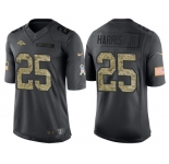Nike Denver Broncos #25 Chris Harris Jr Men's Stitched Black NFL Salute to Service Limited Jerseys