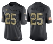 Nike Denver Broncos #25 Chris Harris Jr Men's Stitched Black NFL Salute to Service Limited Jerseys