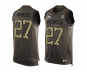 Nike Denver Broncos #27 Steve Atwater Green Men's Stitched NFL Limited Salute To Service Tank Top Jersey
