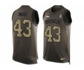 Nike Denver Broncos #43 T.J. Ward Green Men's Stitched NFL Limited Salute To Service Tank Top Jersey
