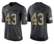 Nike Denver Broncos #43 T.J. Ward Men's Stitched Black NFL Salute to Service Limited Jerseys