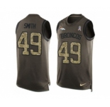 Nike Denver Broncos #49 Dennis Smith Green Men's Stitched NFL Limited Salute To Service Tank Top Jersey
