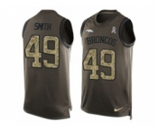 Nike Denver Broncos #49 Dennis Smith Green Men's Stitched NFL Limited Salute To Service Tank Top Jersey