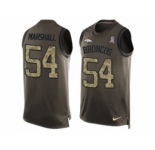 Nike Denver Broncos #54 Brandon Marshall Green Men's Stitched NFL Limited Salute To Service Tank Top Jersey