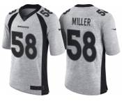 Nike Denver Broncos #58 Von Miller 2016 Gridiron Gray II Men's NFL Limited Jersey