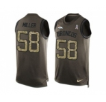 Nike Denver Broncos #58 Von Miller Green Men's Stitched NFL Limited Salute To Service Tank Top Jersey