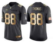 Nike Denver Broncos #88 Demaryius Thomas Anthracite 2016 Christmas Gold Men's NFL Limited Salute to Service Jersey