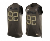 Nike Denver Broncos #92 Sylvester Williams Green Men's Stitched NFL Limited Salute To Service Tank Top Jersey