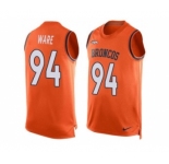 Nike Denver Broncos #94 DeMarcus Ware Orange Team Color Men's Stitched NFL Limited Tank Top Jersey