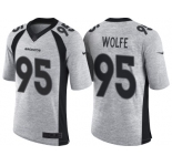Nike Denver Broncos #95 Derek Wolfe 2016 Gridiron Gray II Men's NFL Limited Jersey