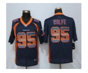 Nike Denver Broncos #95 Derek Wolfe Navy Blue Alternate Men's Stitched NFL Limited Strobe Jersey