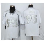 Nike Denver Broncos 95 Derek Wolfe Platinum White Jerseys[Limited]