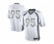 Nike Denver Broncos #95 Derek Wolfe White Men's Stitched NFL Limited Platinum Jersey