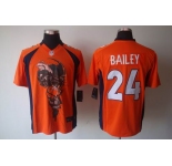 nike nfl jerseys denver broncos #24 bailey orange[helmet tri-blend limited]