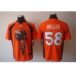 nike nfl jerseys denver broncos #58 miller orange[helmet tri-blend limited]