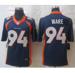 nike nfl jerseys denver broncos #94 ware blue[nike Limited]