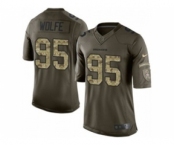 nike nfl jerseys denver broncos #95 wolfe army green[nike Limited Salute To Service]