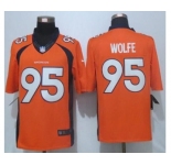 nike nfl jerseys denver broncos #95 wolfe orange[nike limited]