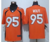 nike nfl jerseys denver broncos #95 wolfe orange[nike limited]