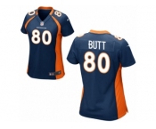 Women Denver Broncos #80 Jake Butt Nike Blue 2017 Draft Pick Game Jersey