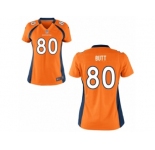 Women Denver Broncos #80 Jake Butt Nike Orange 2017 Draft Pick Game Jersey