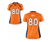 Women Denver Broncos #80 Jake Butt Nike Orange 2017 Draft Pick Game Jersey