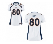 Women Denver Broncos #80 Jake Butt Nike White 2017 Draft Pick Game Jersey