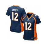 Women Nike Denver Broncos #12 Paxton Lynch Blue Alternate Stitched NFL Jersey[Lynch]