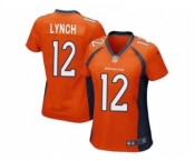 Women Nike Denver Broncos #12 Paxton Lynch Orange Team Color Stitched NFL Jersey[Lynch]