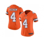 Women Nike Denver Broncos #4 Case Keenum Orange Stitched NFL Limited Rush Jersey