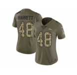 Women Nike Denver Broncos #48 Shaquil Barrett Limited Olive Camo 2017 Salute to Service NFL Jersey