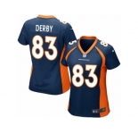 Women Nike Denver Broncos #83 A.J. Derby Game Navy Blue Alternate NFL Jersey