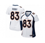 Women Nike Denver Broncos #83 A.J. Derby Game White NFL Jersey