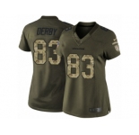 Women Nike Denver Broncos #83 A.J. Derby Limited Green Salute to Service NFL Jersey