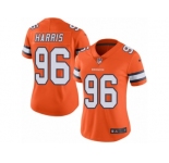 Women Nike Denver Broncos #96 Shelby Harris Limited Orange Rush Vapor Untouchable NFL Jersey