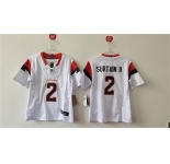 Women's Denver Broncos #2 Pat Surtain II White 2024 F.U.S.E. Vapor Stitched Jersey