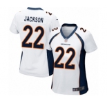 Women's Denver Broncos #22 Kareem Jackson Game White Football Jersey