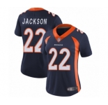 Women's Denver Broncos #22 Kareem Jackson Navy Blue Alternate Vapor Untouchable Limited Player Football Jersey