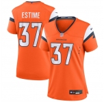 Women's Denver Broncos #37 Audric Estime Orange 2024 Football Stitched Jersey