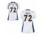 Women's Denver Broncos #72 Garett Bolles Nike White 2017 Draft Pick Game Jersey